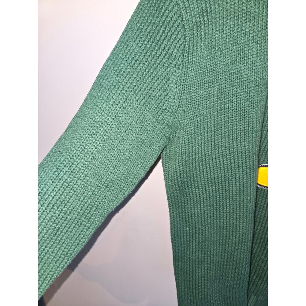 Vintage Disney Mickey Mouse Festive Sweater Green Cotton Blend M Park Style Knit - Picture 6 of 11